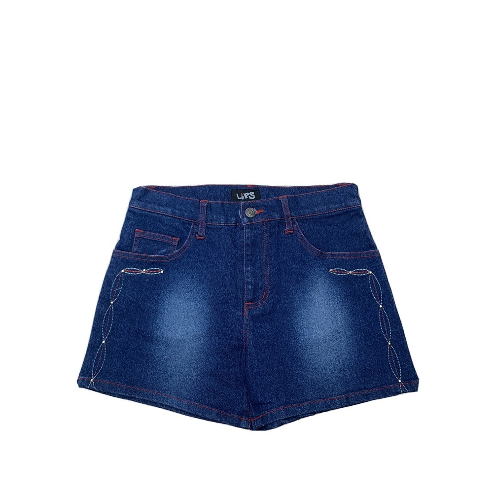 Lip Girl Blue Denim Jean Short‎ Size 9 Approx 28x3.5